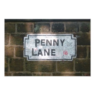 Impression Photo Panneau de rue Penny Lane