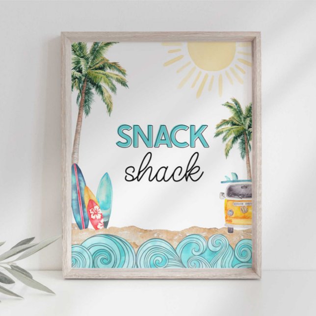 Impression Photo Panneau de snack de fête de surf (Créateur téléchargé)