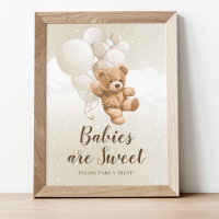 Panneau de table de friandises en forme d'ours en 