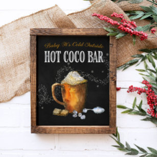 Impression Photo Panneau Hot Coco Bar