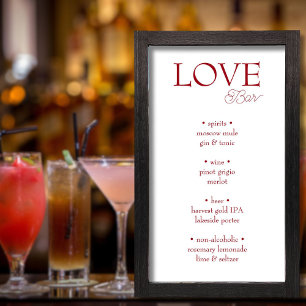 Impression Photo Panneau Mariage simple élégant Red Love