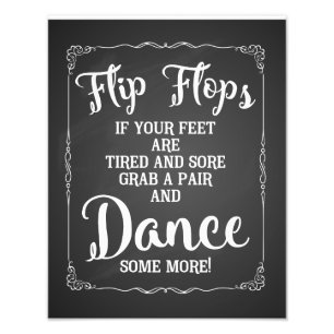 Impression Photo Panneau mariage, tongs, mariage, tableau de bord