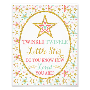 Impression Photo Panneau Twinkle Twinkle Little Star - 8" x 10"