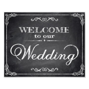 Impression Photo panneaux mariages chalkboard accueil