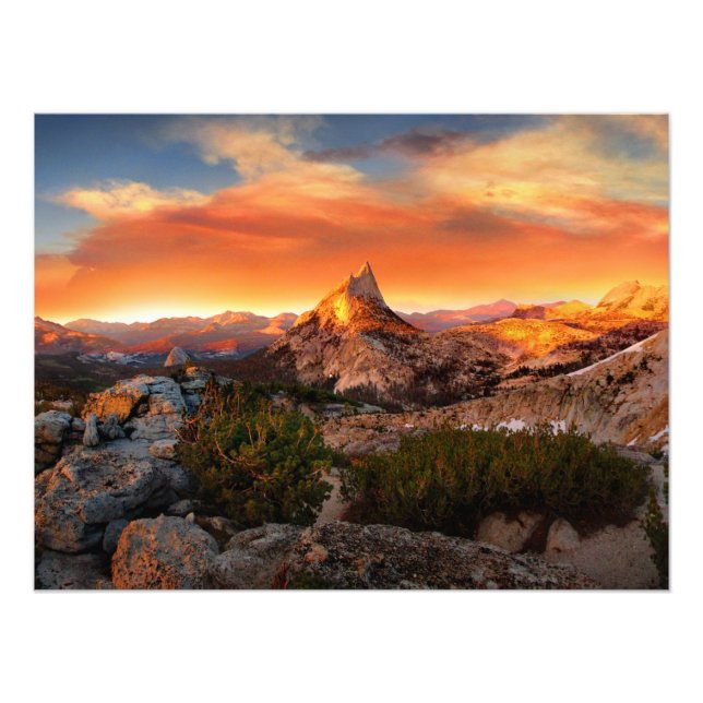 Impression Photo Panorama coucher de soleil de Tressider Peak - Yos (Devant)