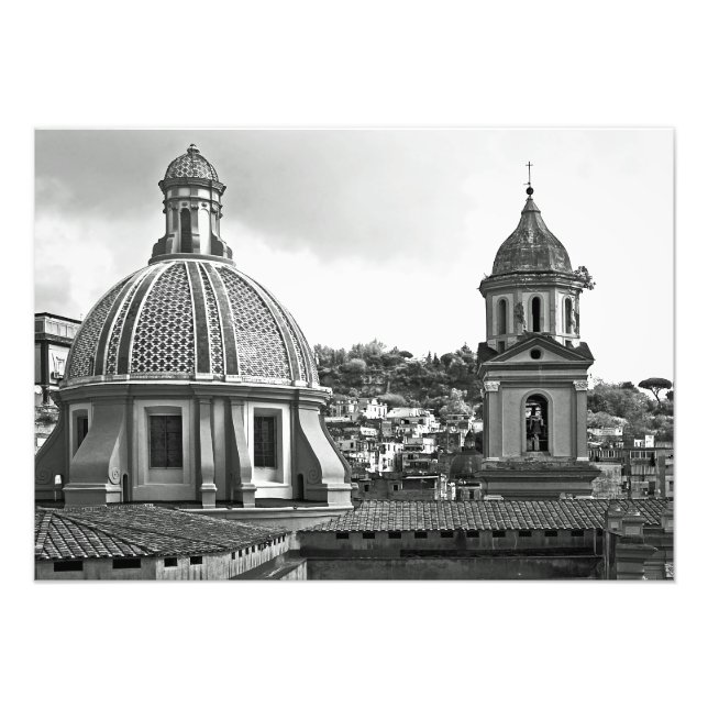 Impression Photo Panorama de Naples avec temples (Devant)