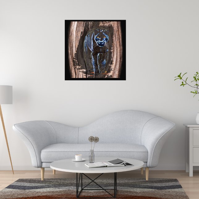 Impression Photo Panthère sortant du bois - Panthère (Créateur téléchargé)