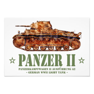 Impression Photo Panzer II A2 2ÈME GUERRE MONDIALE allemands de cha