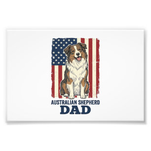 Impression Photo Papa Berger Australien Patriotique Vecteur Vintage