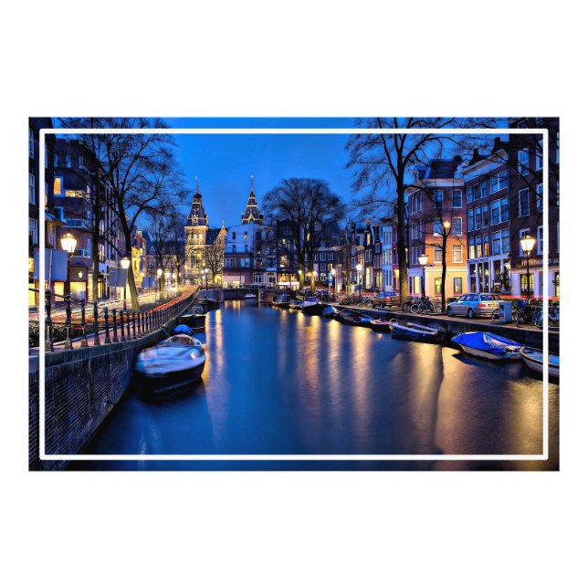 Impression Photo papier peint nuit Amsterdam-67657 (Devant)