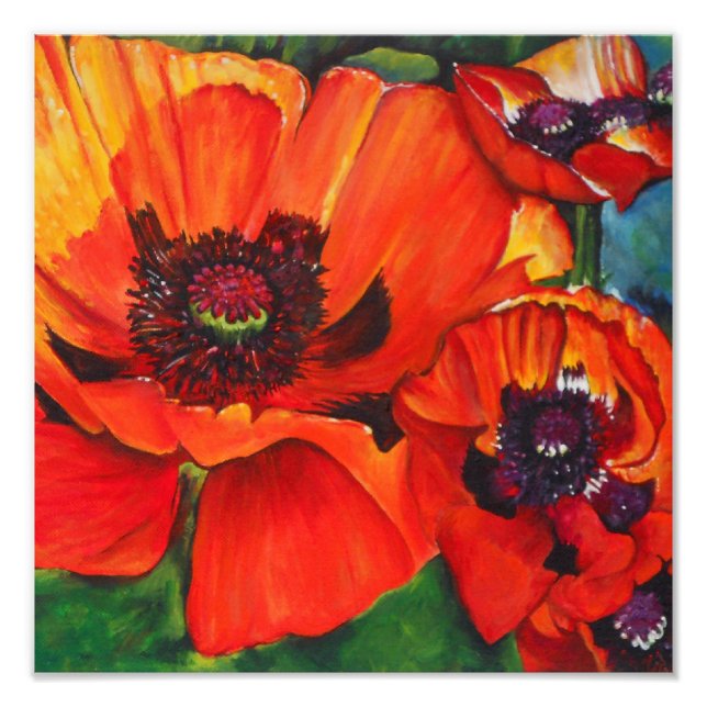 Impression Photo Papiers Orange Oriental Art Imprimer (Devant)