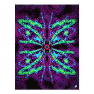 Impression Photo Papillon alien b (motif coloré) v2