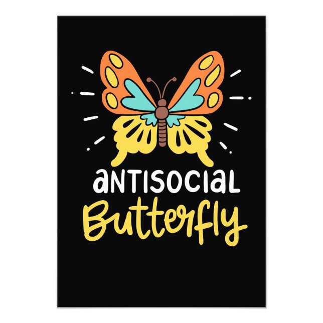 Impression Photo Papillon antisocial Lover (Devant)
