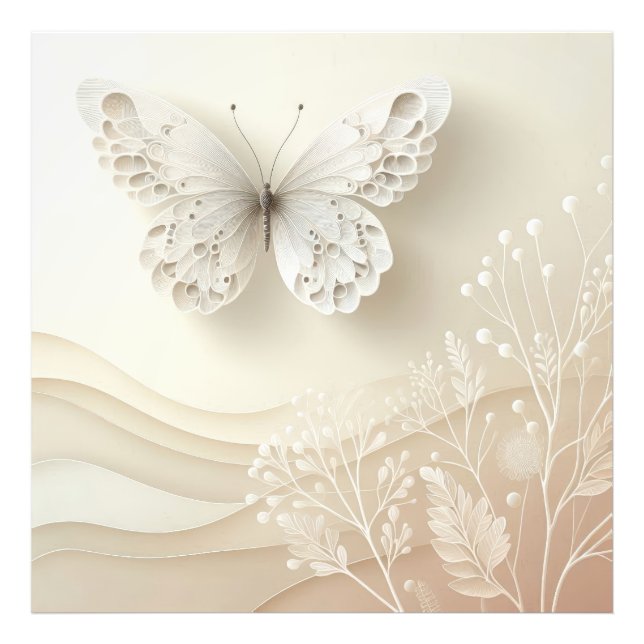 Impression Photo Papillon Art Palette Douce Conception Graphique (Devant)