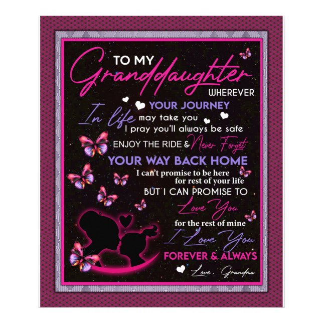 Impression Photo Papillon de couverture personnalisé à ma petite-fi (Devant)