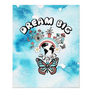 Impression Photo Papillons et champignons Rêve Big positif inspo