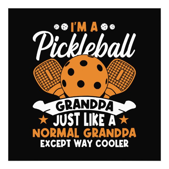 Impression Photo Papy joueur de pickleball cool (Devant)