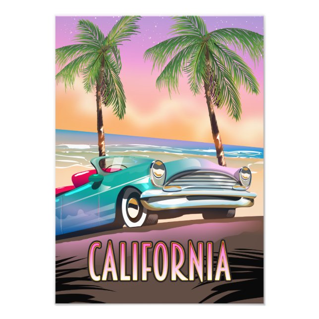 Impression Photo Paradis californien Coucher de soleil (Devant)