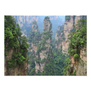 Impression Photo Parc forestier national de Zhangjiajie Montagnes A