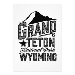 Impression Photo Parc national de Grand Teton, Wyoming Affiche vint