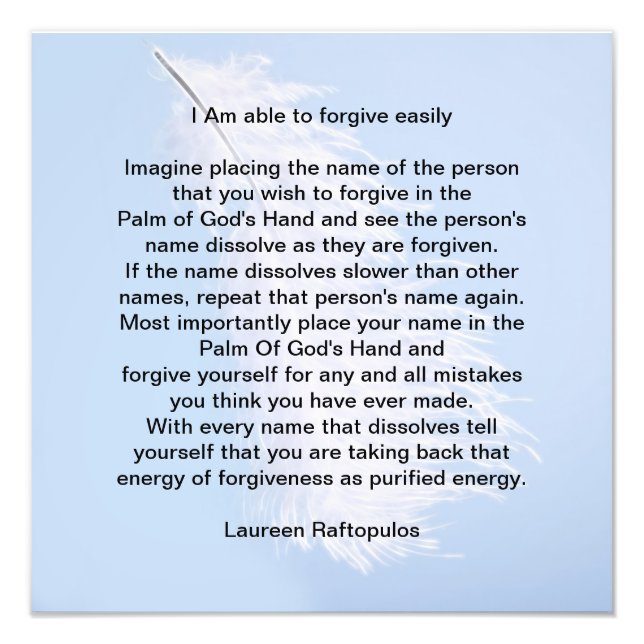 Impression Photo Pardonner aux autres et au soi (Devant)