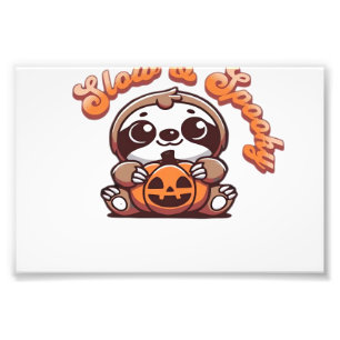 Impression Photo Paresseux d'Halloween Lent et Effrayant Paresseux