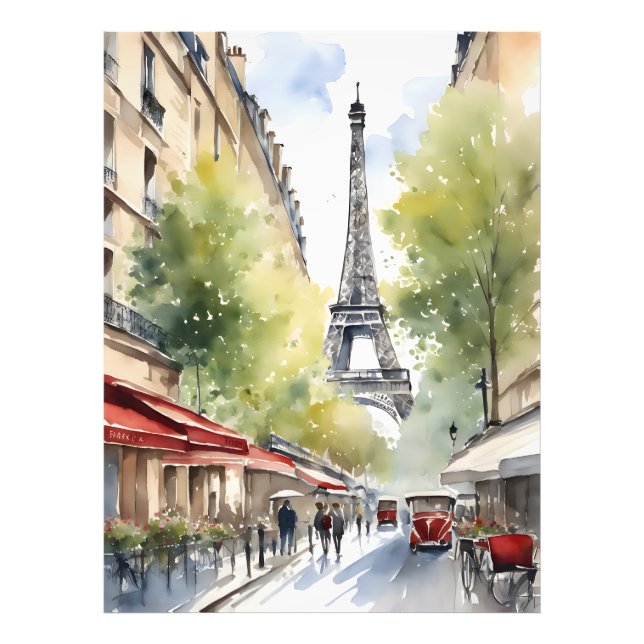 Impression Photo Paris aquarelle (Devant)