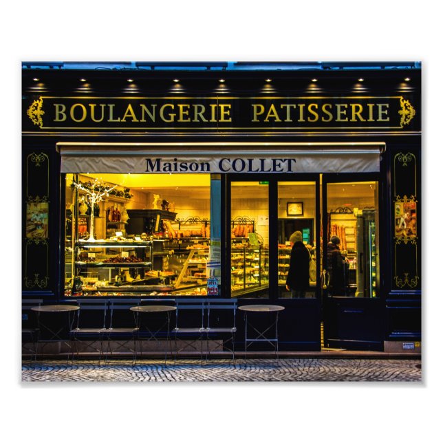 Impression Photo Paris Boulangerie Boulangerie Pâtisserie 8 x 10 (Devant)