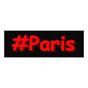Impression Photo "#Paris" Joli Design. Commandez dès maintenant 