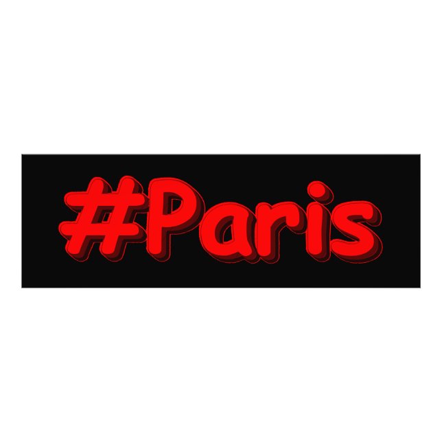 Impression Photo "#Paris" Joli Design. Commandez dès maintenant  (Devant)