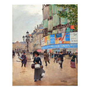 Impression Photo Paris, rue du Havre par Jean Beraud