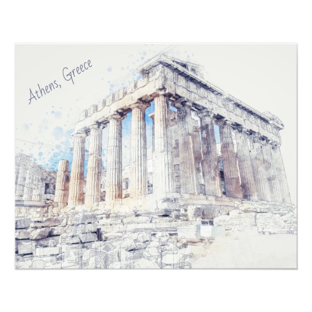 Impression Photo Parthénon des sites antiques à Athènes, Grèce (Devant)