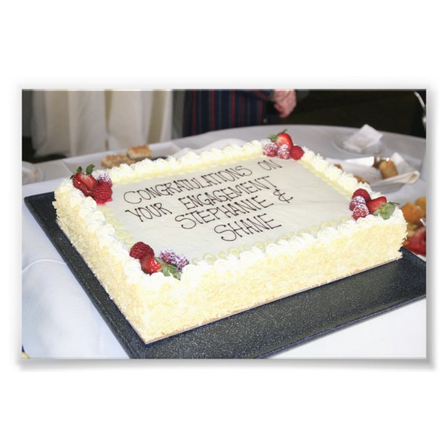 IMPRESSION PHOTO PARTI ENGAGEMENT : LE GÂTEAU ! (Devant)