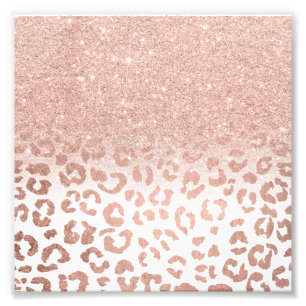 Impression Photo Parties scintillant d'or faux rose moderne ombre l