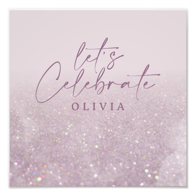 Impression Photo Parties scintillant violet Lilac élégant brunch d' (Devant)