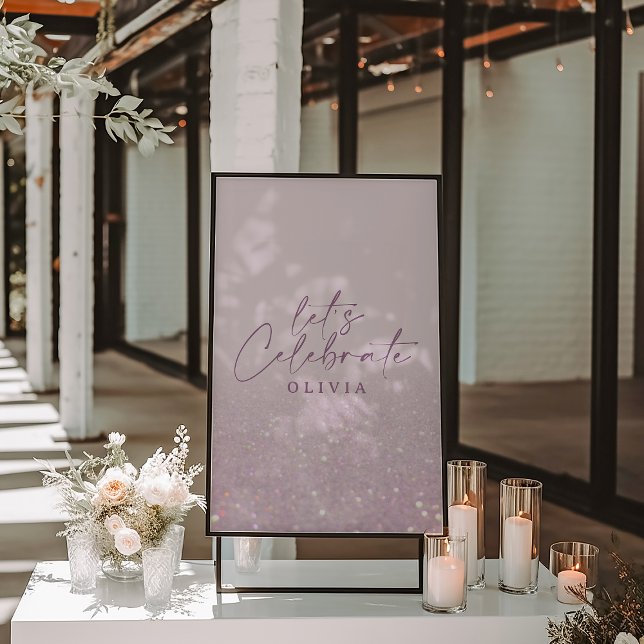 Impression Photo Parties scintillant violet Lilac élégant brunch d' (Créateur téléchargé)