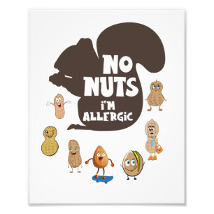 Impression Photo Pas de noix Je suis Allergic Peanut Sensibilisatio