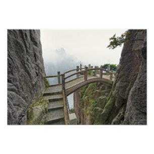 Impression Photo Passerelle et petit pont, Montagne jaune,