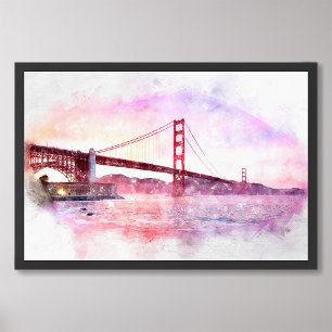 Impression Photo Pastel Golden Gate Bridge à San Francisco