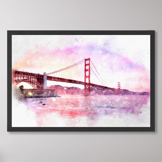 Impression Photo Pastel Golden Gate Bridge à San Francisco (Créateur téléchargé)
