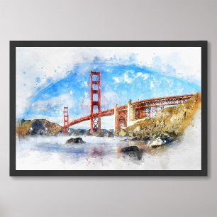 Impression Photo Pastel Golden Gate Bridge à San Francisco