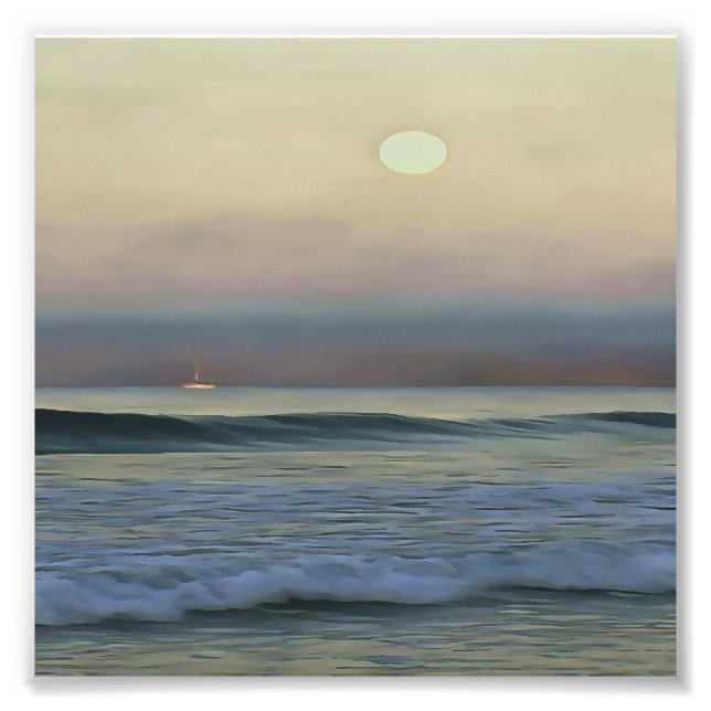 Impression Photo Pastel Pink et Blue Dalyan Beach Sunset (Devant)