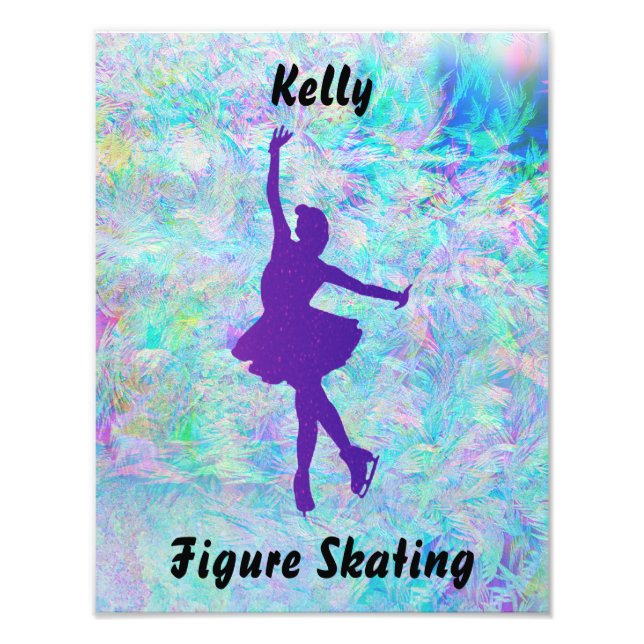 Impression Photo Patineur artistique violet sur glace gelée (Devant)