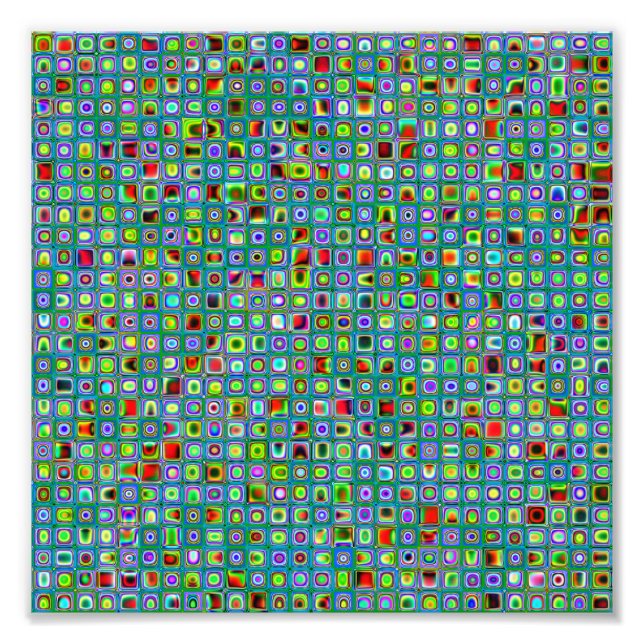 Impression Photo Patters de Funky Turquoise (Devant)