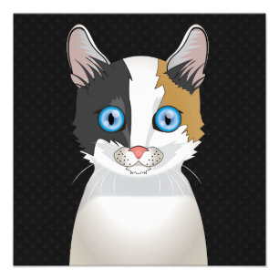 Impression Photo Pattes japonaises de bande dessinée de chat de