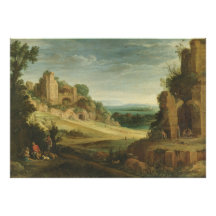 Paul Bril Paysage avec fête de chasse