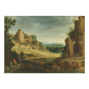 Impression Photo Paul Bril Paysage avec fête de chasse