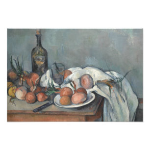 Impression Photo Paul Cezanne - La vie morte avec les oignons