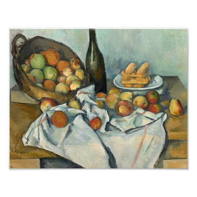 Impression Photo Paul Cezanne - Le panier des pommes (Devant)