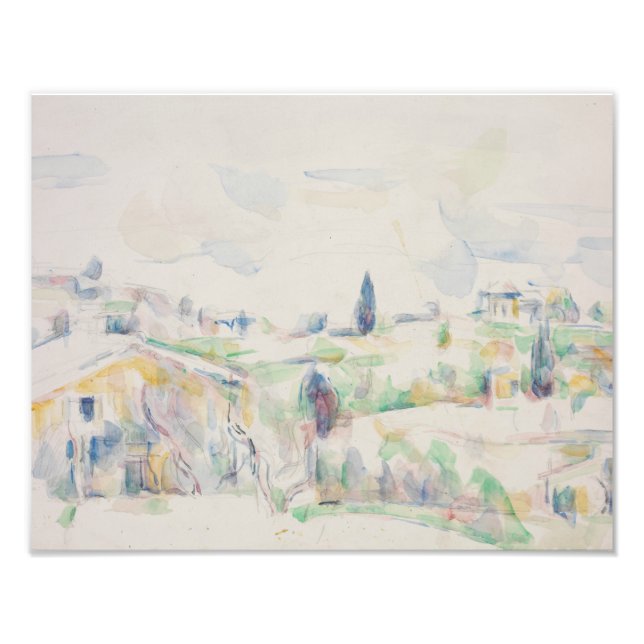 Impression Photo Paul Cezanne - Paysage en Provence (Devant)